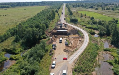 Реконструкция моста через реку Койку на автомобильной дороге Новое село-Мышкин.